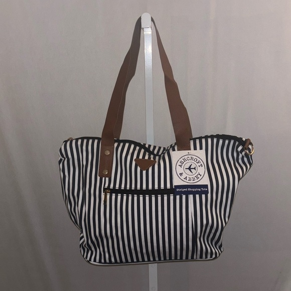 Ashcroft & Abbey Striped Tote NWT - Picture 1 of 5